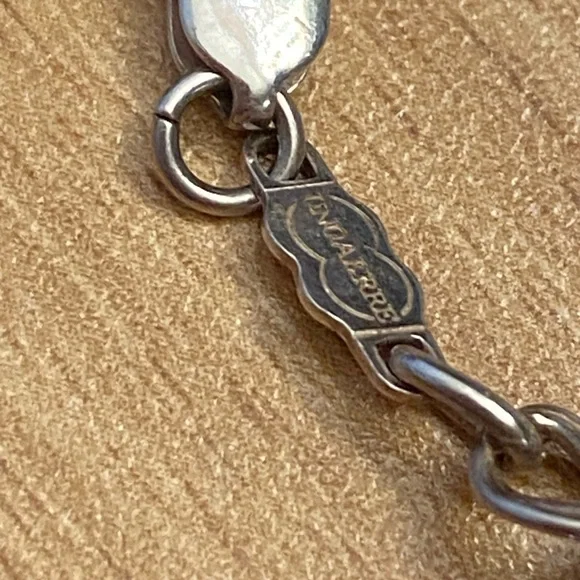 Set of Four EUC 925 Sterling Silver Curb Chain Charm Bracelets - Picture 9 of 15